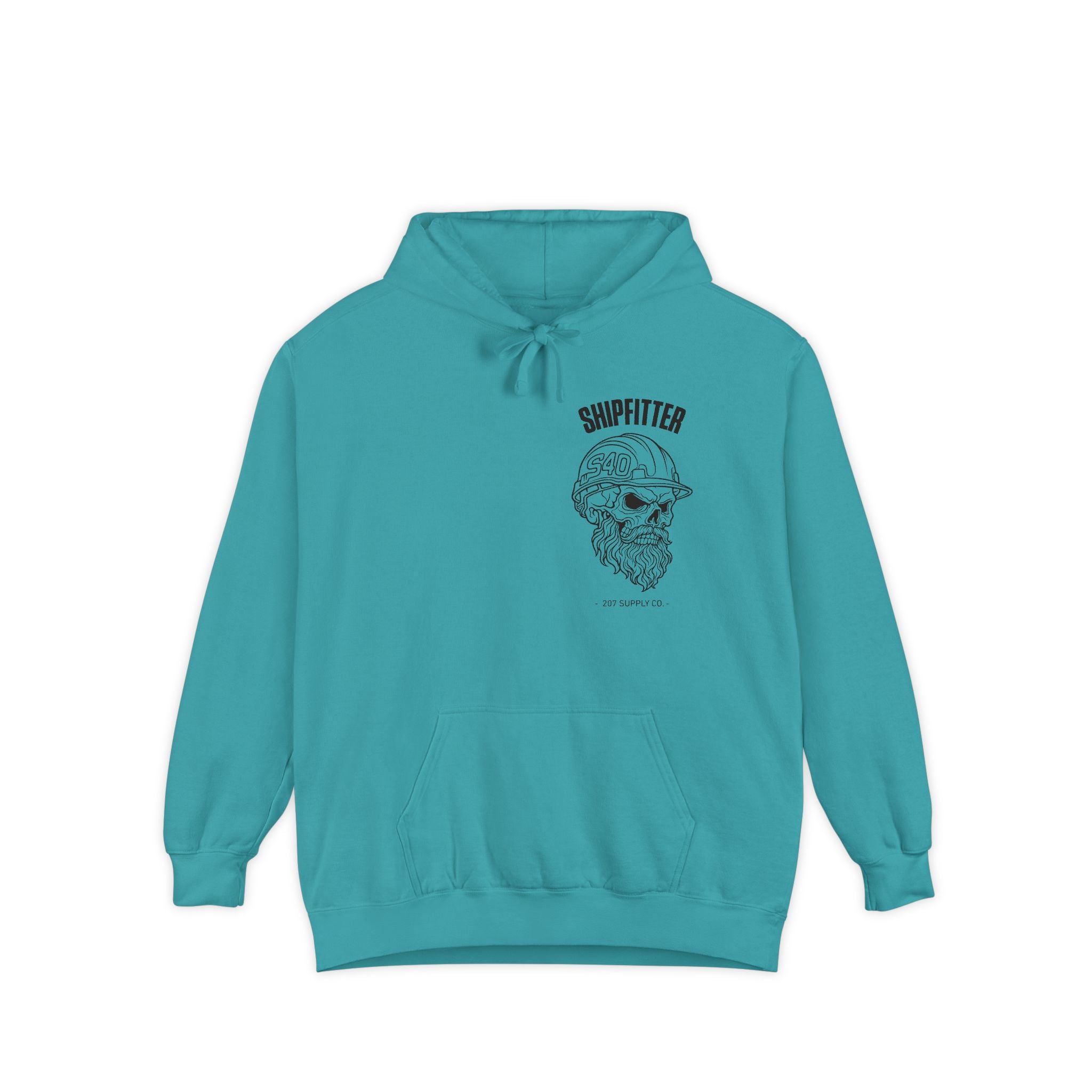 Shipfitter Bearded Skull Hoodie — Seafoam