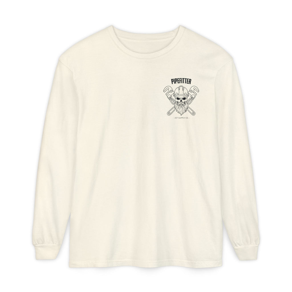 Pipefitter Skull Long Sleeve T-Shirt