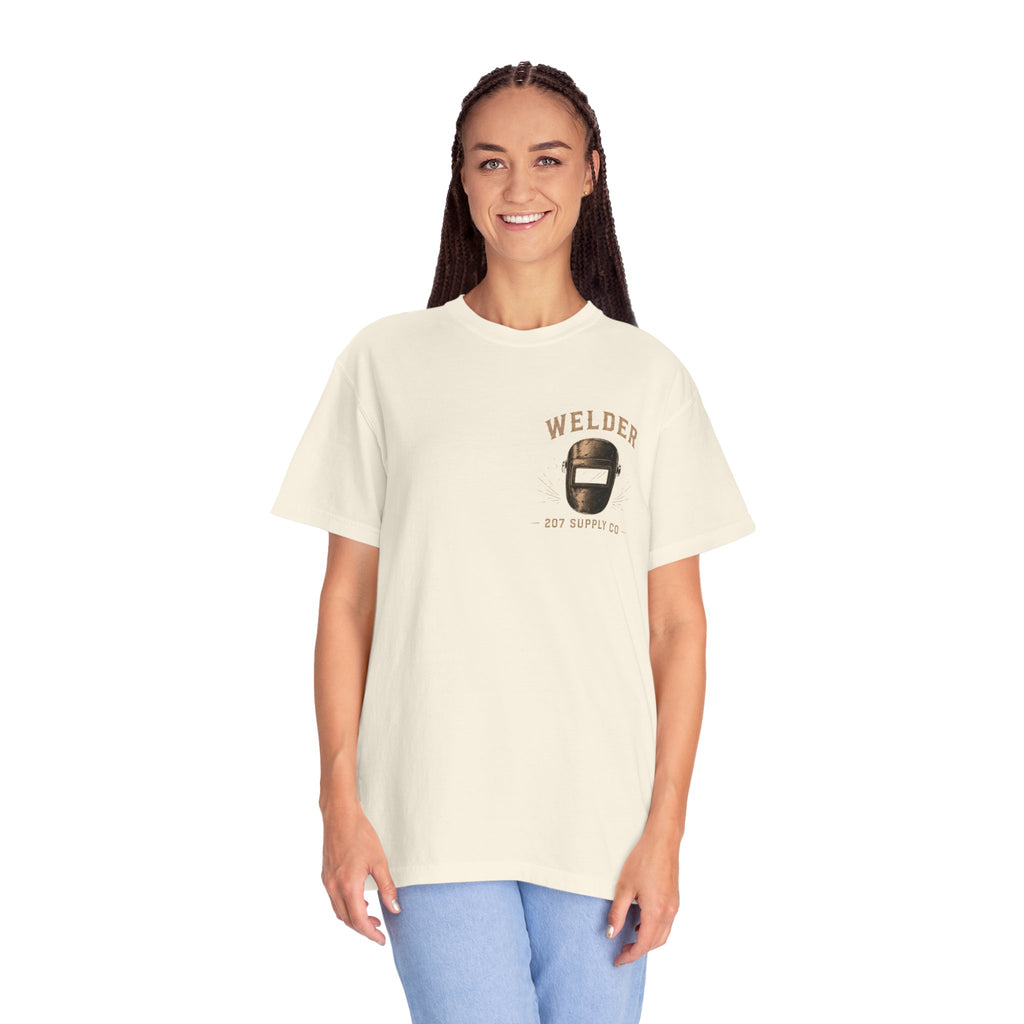 Premium Welder Graphic T-Shirt — 207 Supply Co. Vintage Welding Helmet Tee