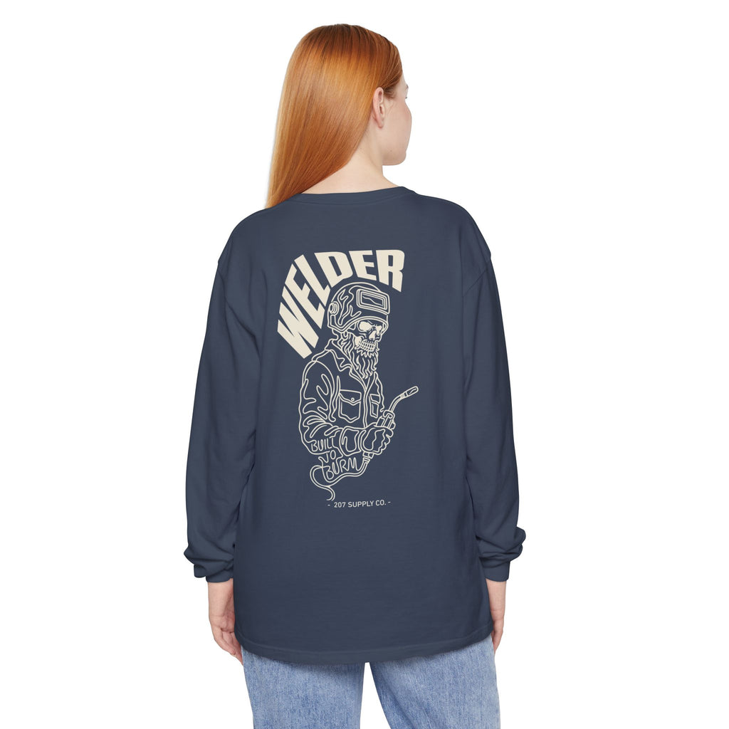 Welder Skull Long Sleeve Tee - Dark