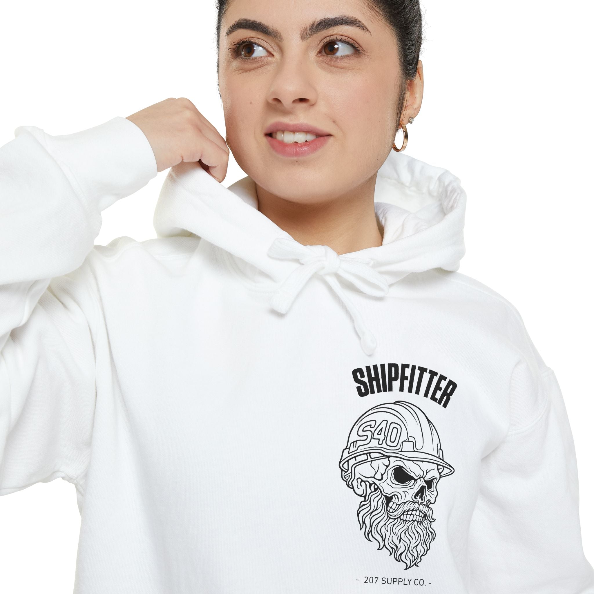 Shipfitter Bearded Skull Hoodie