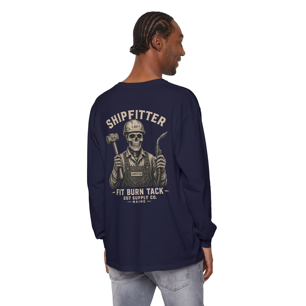 Premium Shipfitter Long Sleeve — Premium Shipfitter Skull