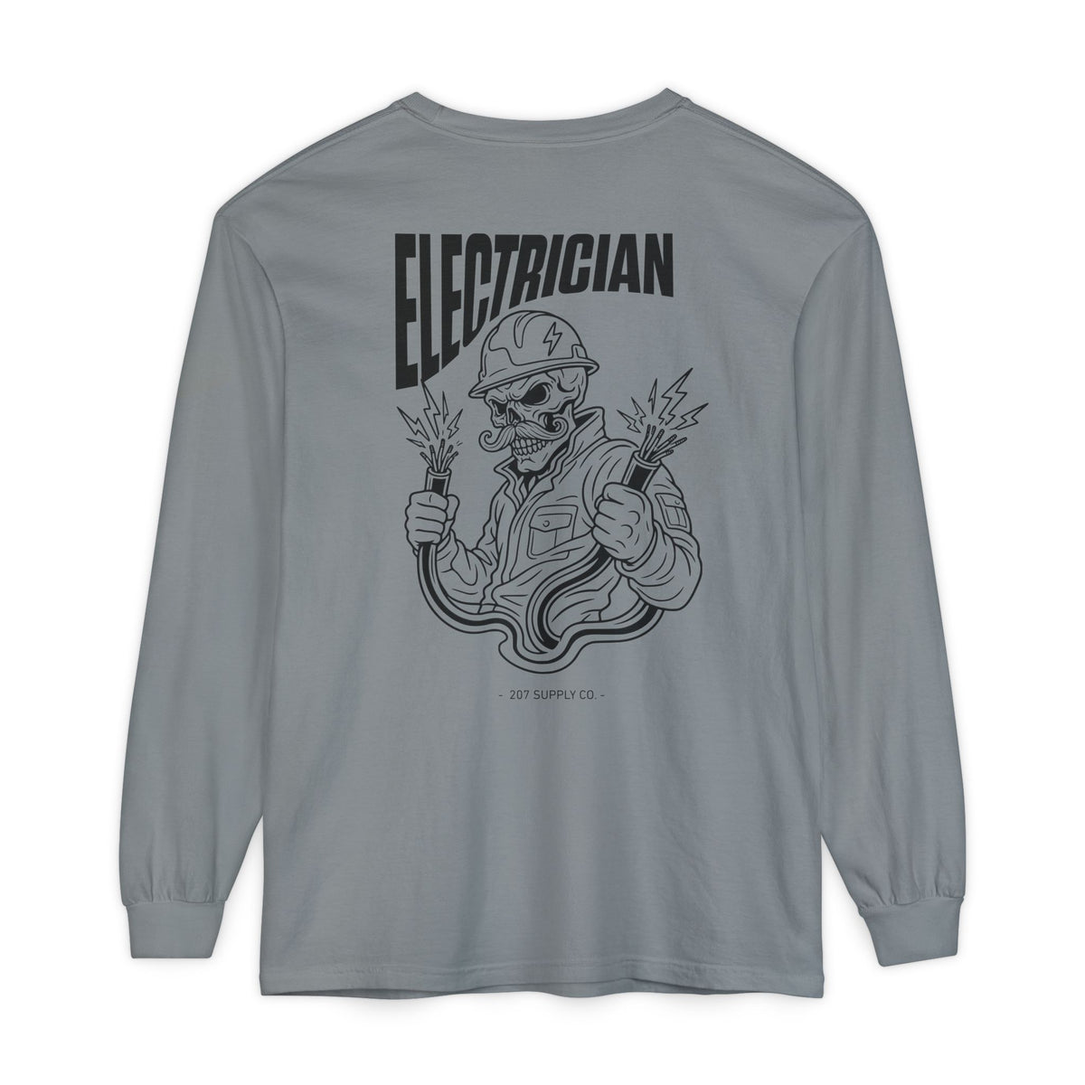 Electrician Skull Long Sleeve Tee