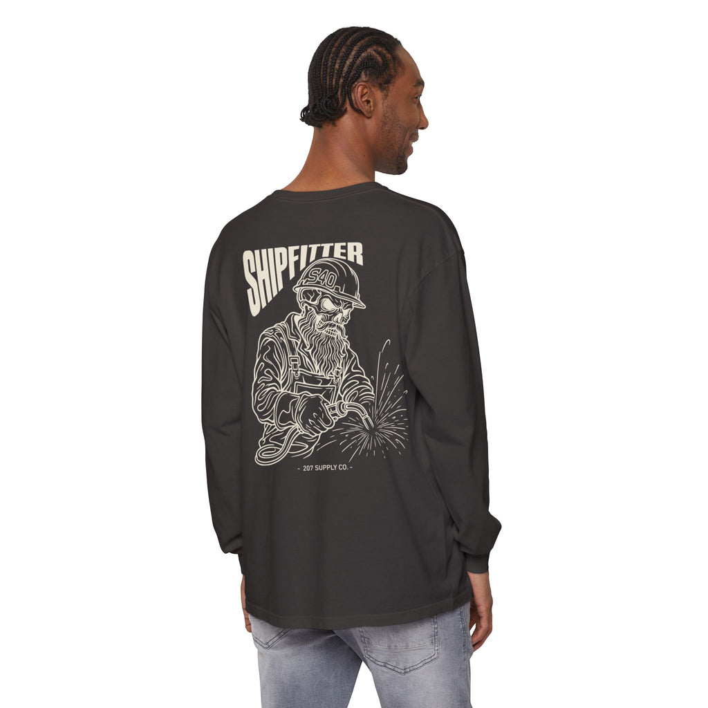 Shipfitter Bearded Skull Long Sleeve - Dark