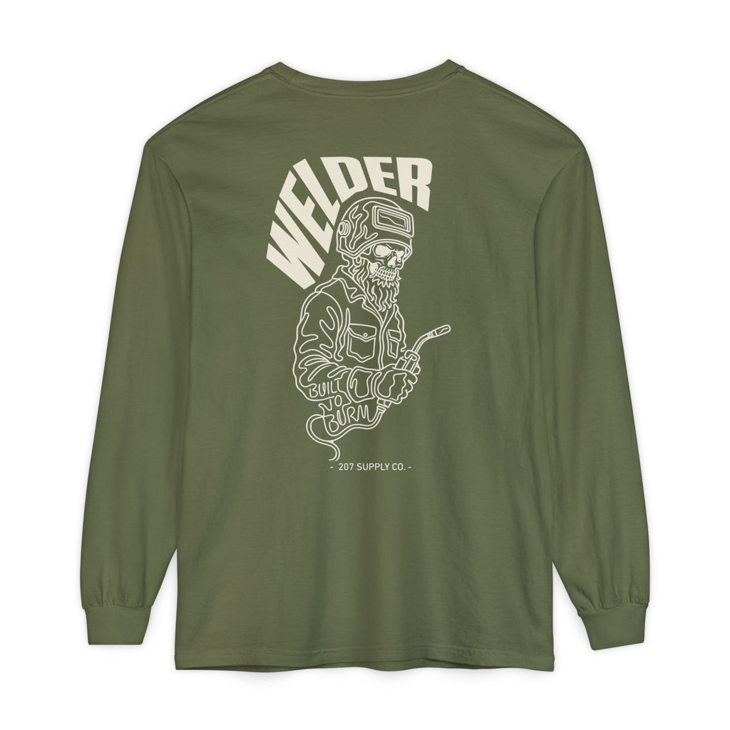 Welder Skull Long Sleeve Tee - Dark