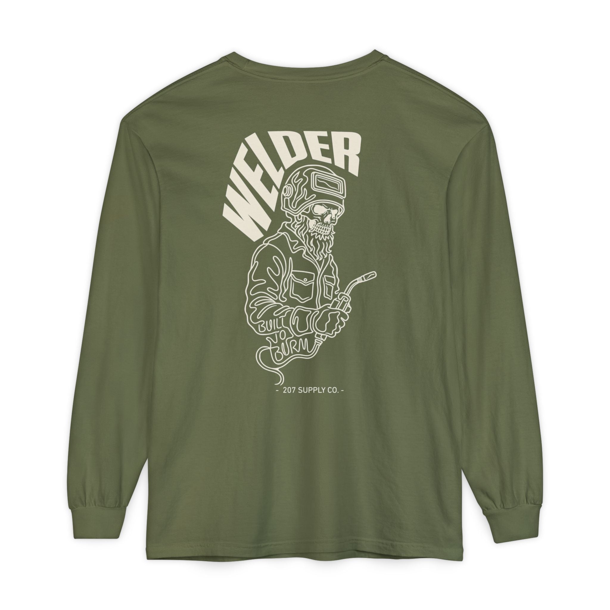 Welder Skull Long Sleeve Tee - Dark