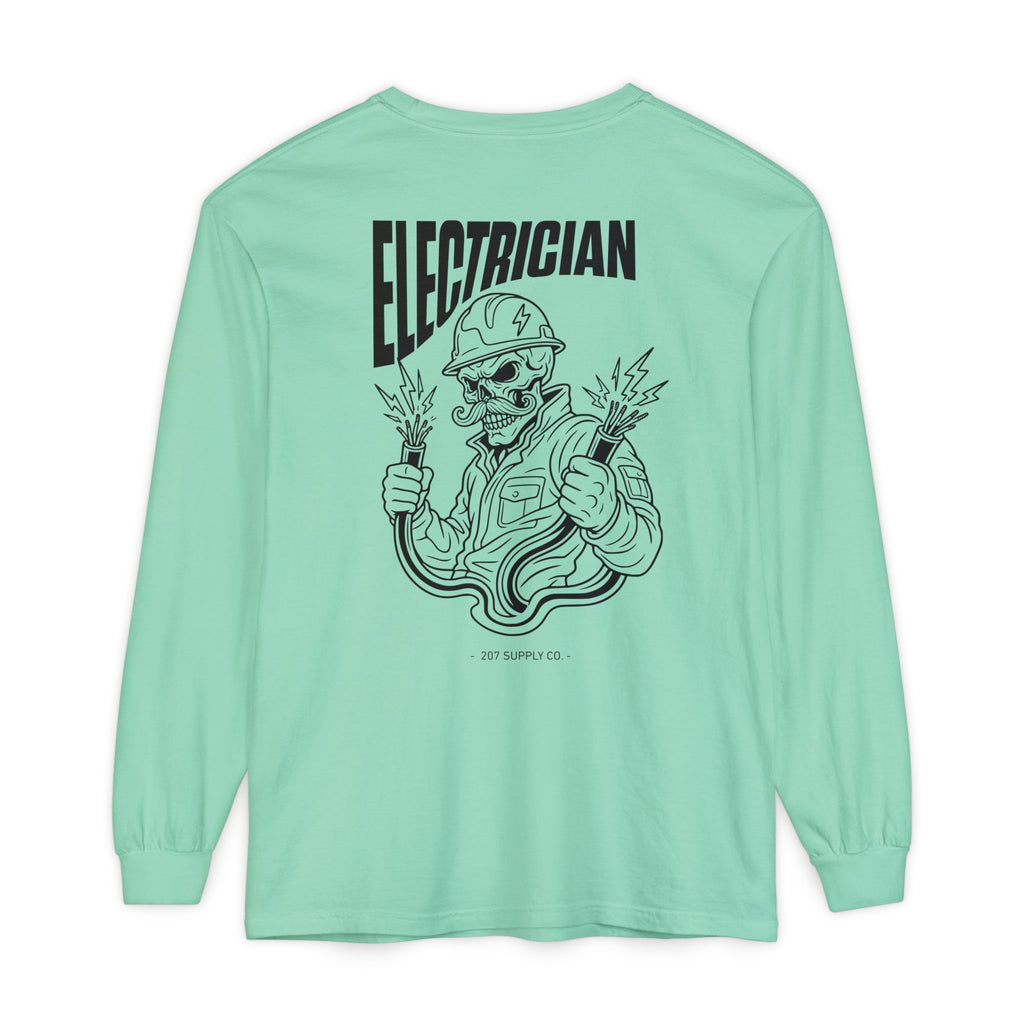 Electrician Skull Long Sleeve Tee
