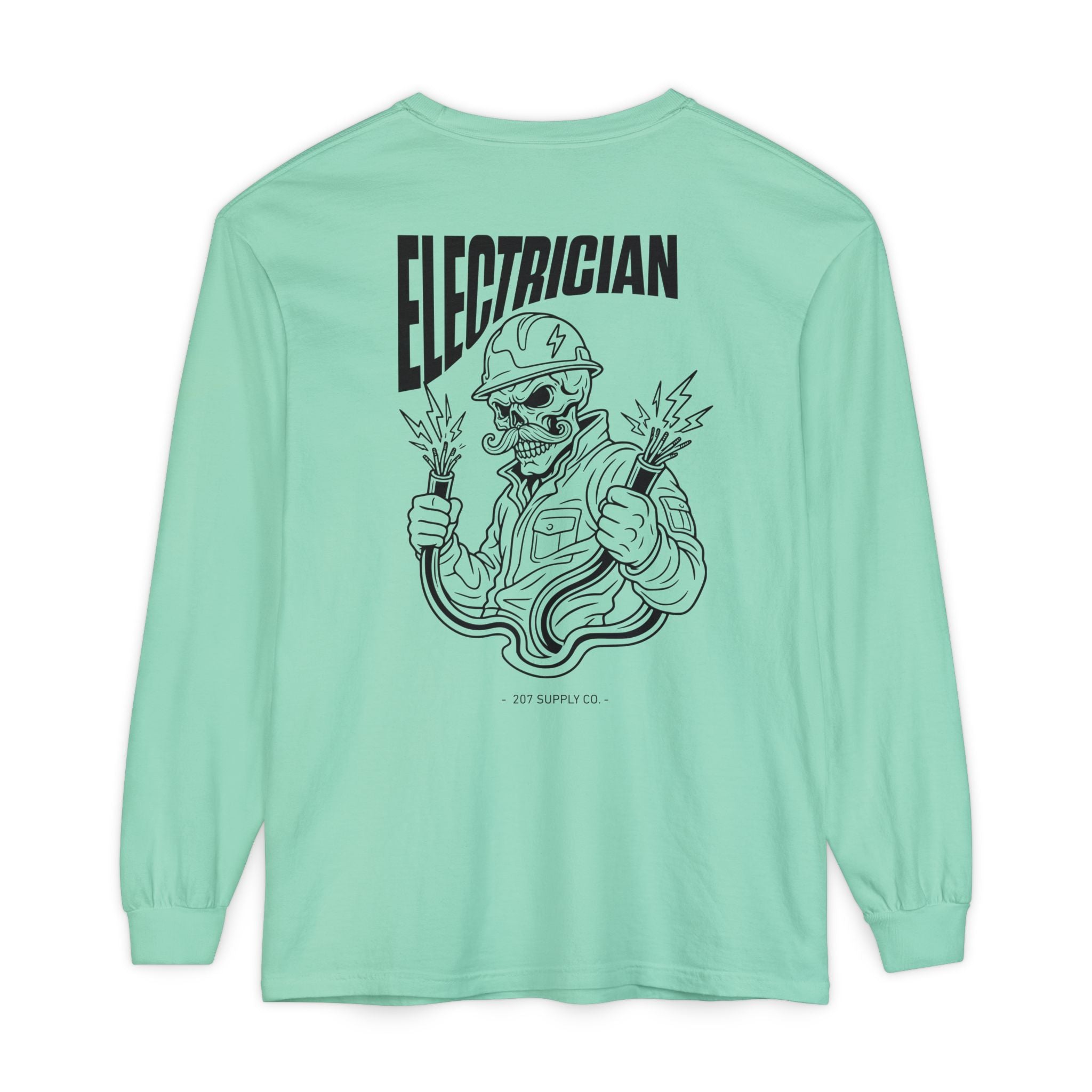 Electrician Skull Long Sleeve Tee