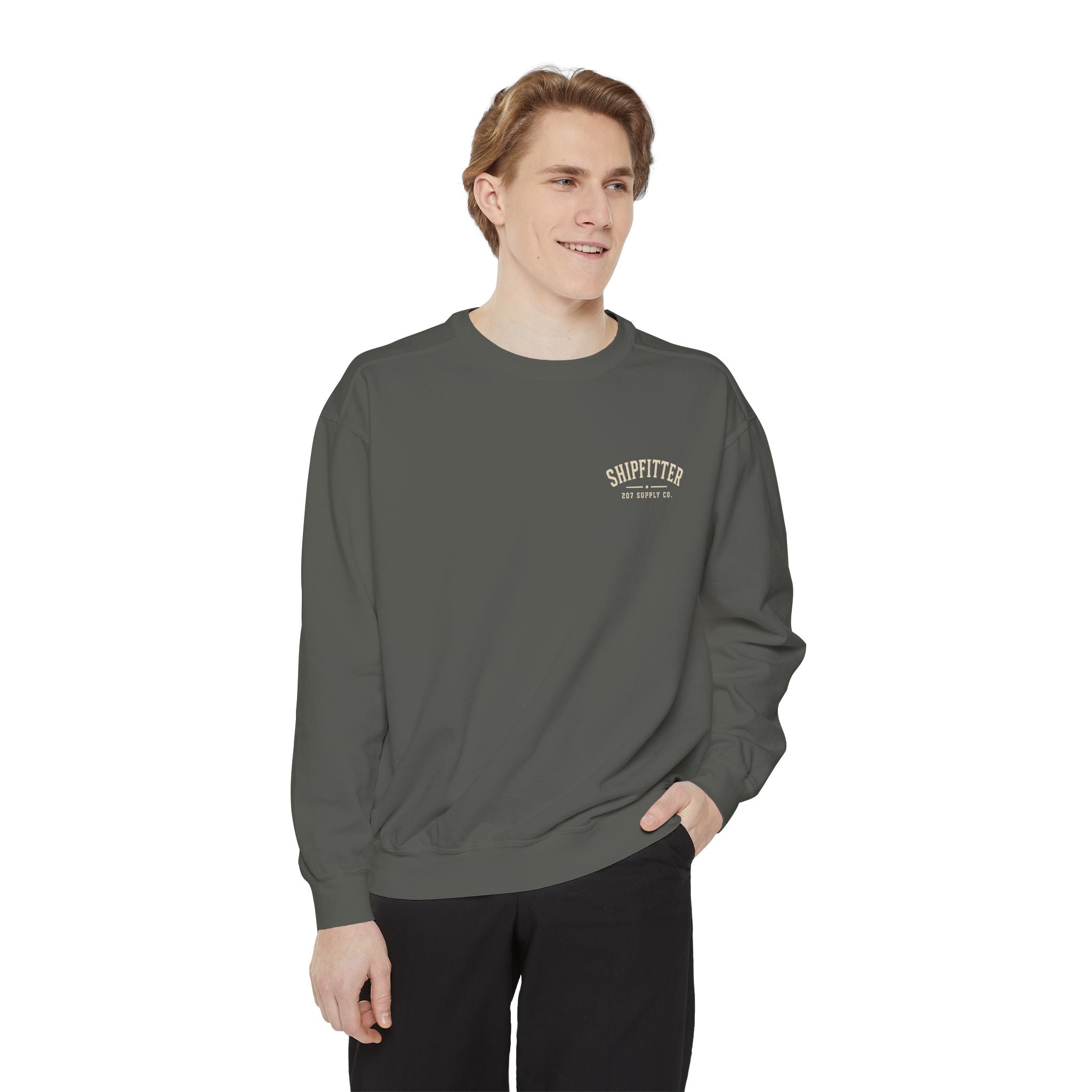 Premium Shipfitter Crewneck — Heavyweight Garment-Dyed