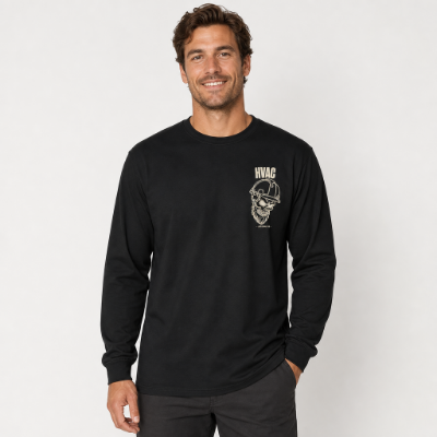 HVAC Skull Long Sleeve - Dark
