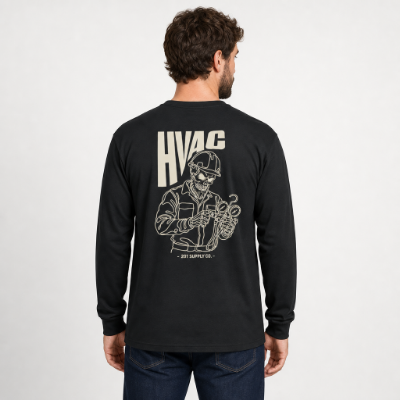 HVAC Skull Long Sleeve - Dark