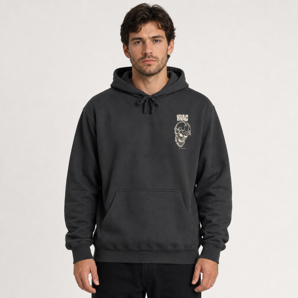 HVAC Skull Hoodie - Dark