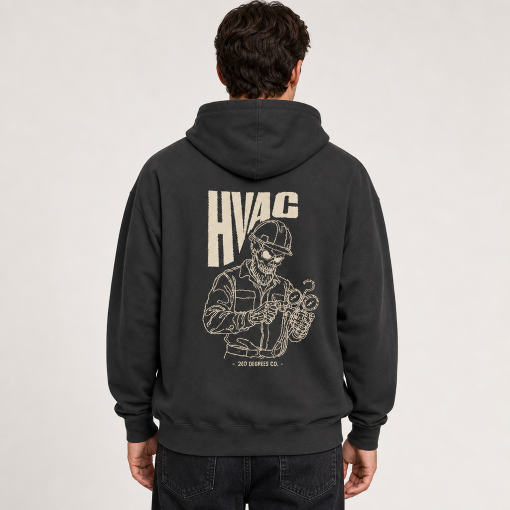 HVAC Skull Hoodie - Dark