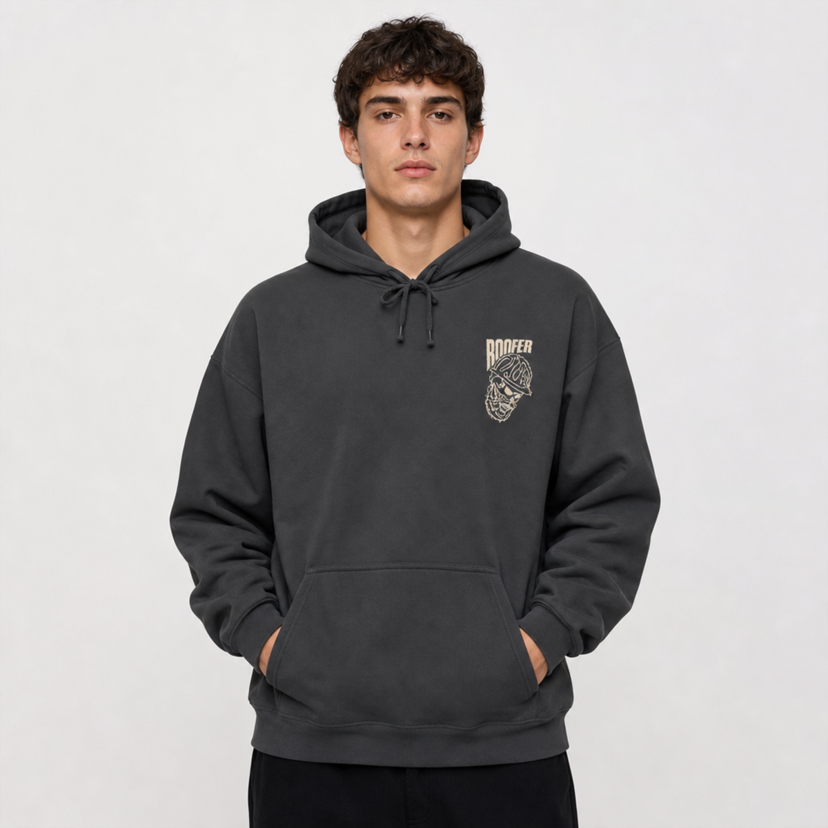 Roofer Skull Hoodie - Dark