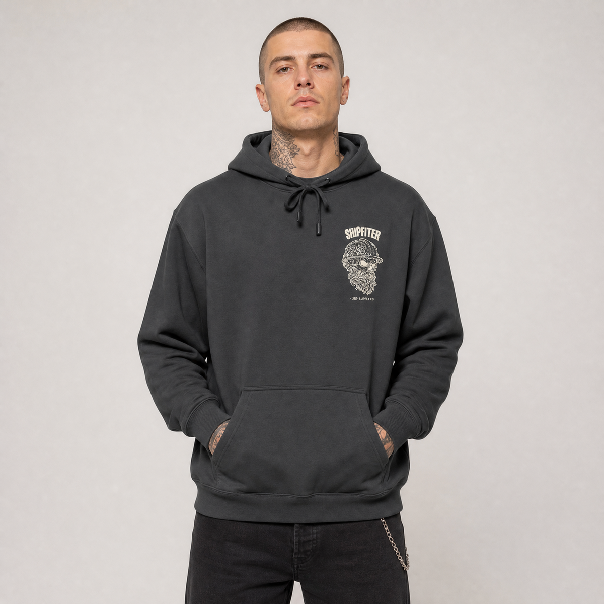 Shipfitter Skull Hoodie - Dark