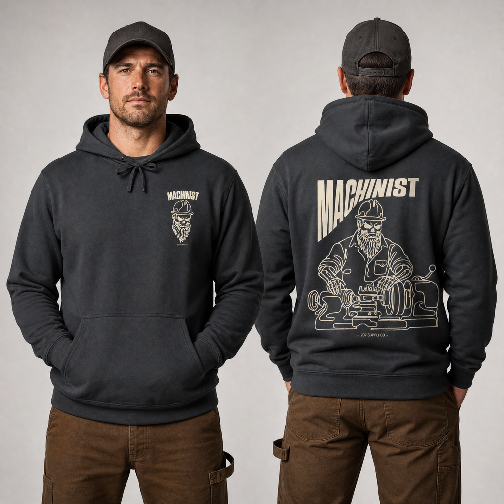 Machinist Skull Hoodie - Dark