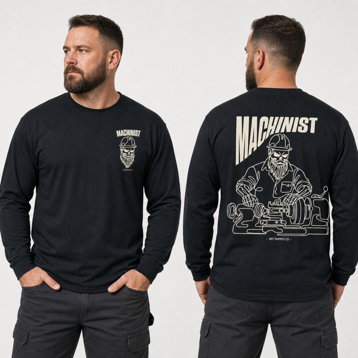Machinist Skull Long Sleeve - Dark