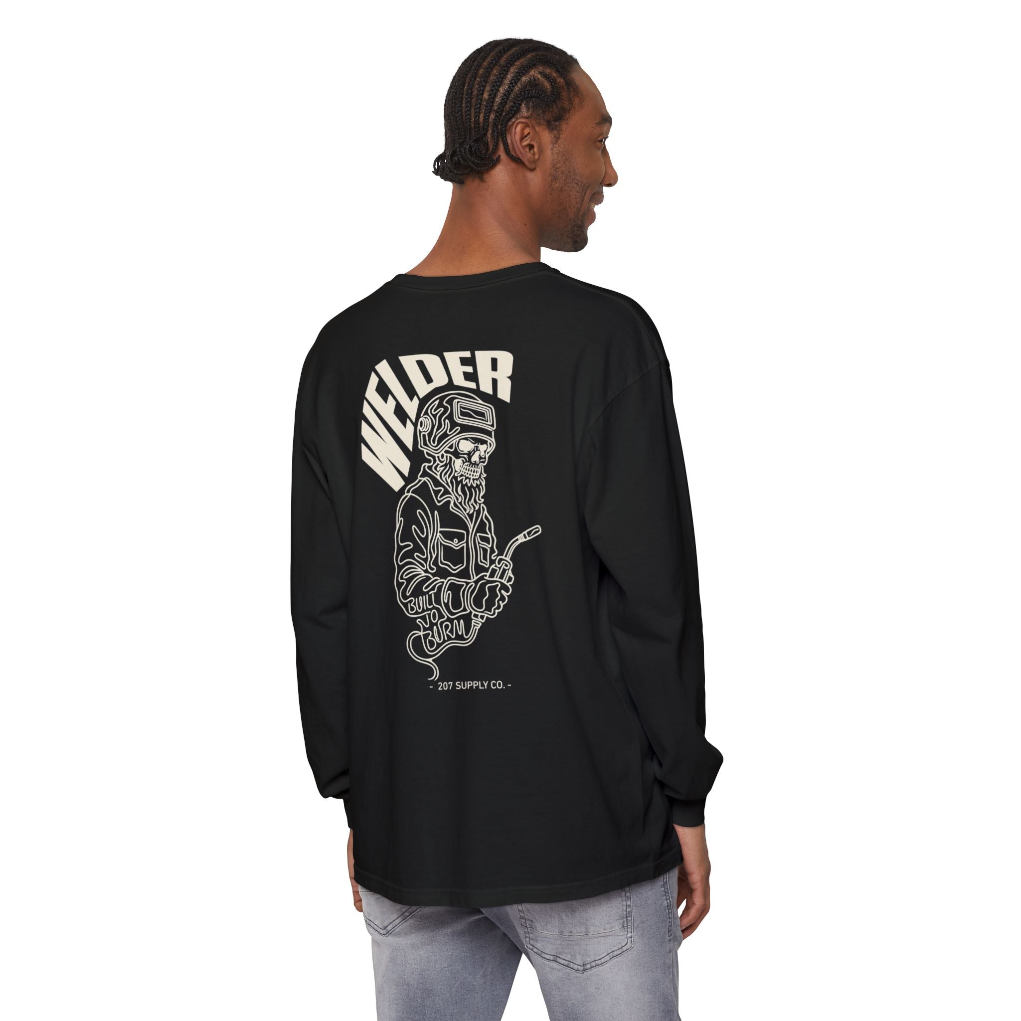 Welder Skull Long Sleeve Tee - Dark