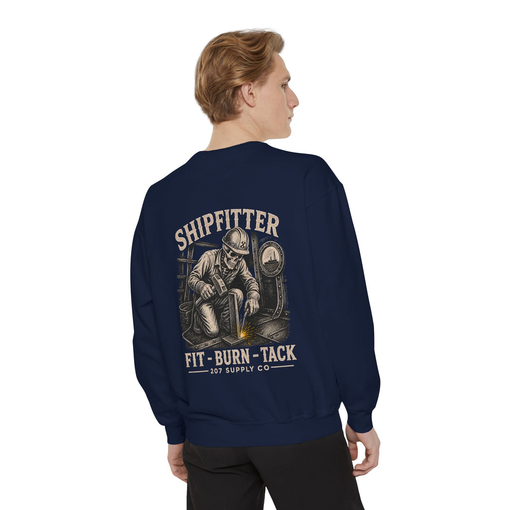 Premium Shipfitter Crewneck — Heavyweight Garment-Dyed