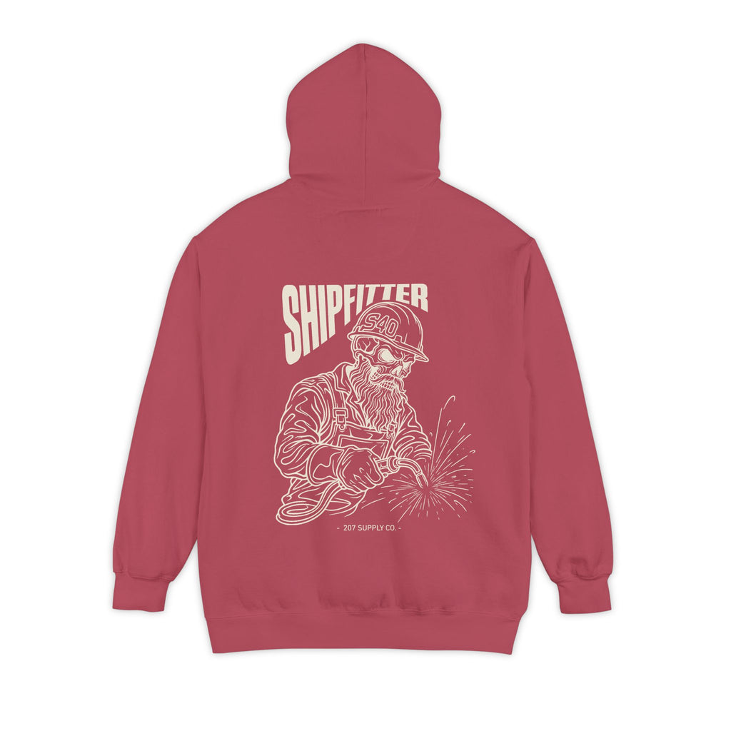 Shipfitter Bearded Skull Hoodie - Dark