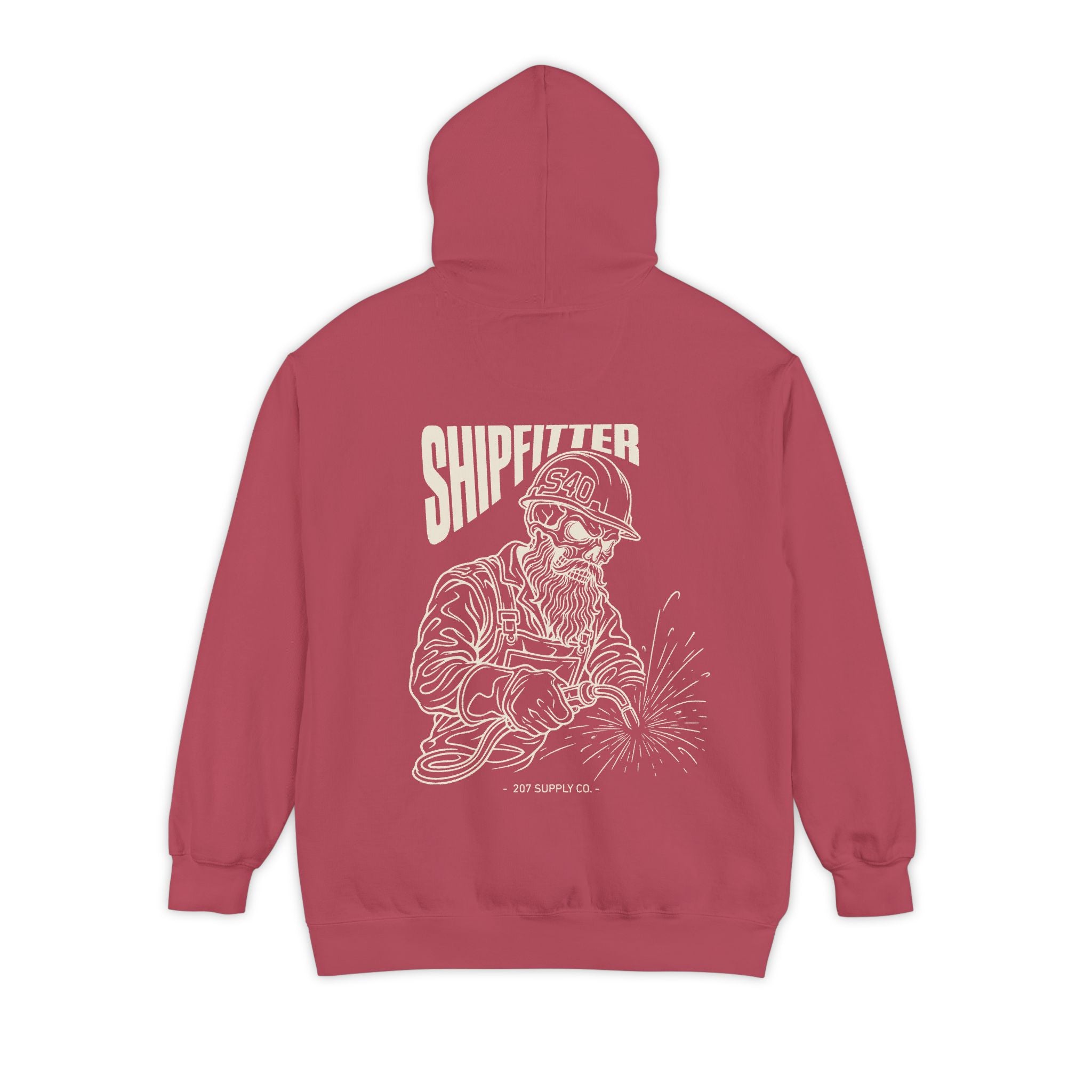 Shipfitter Bearded Skull Hoodie - Dark