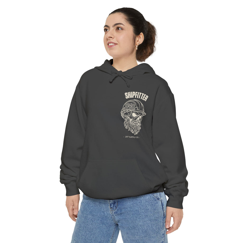 Shipfitter Bearded Skull Hoodie - Dark