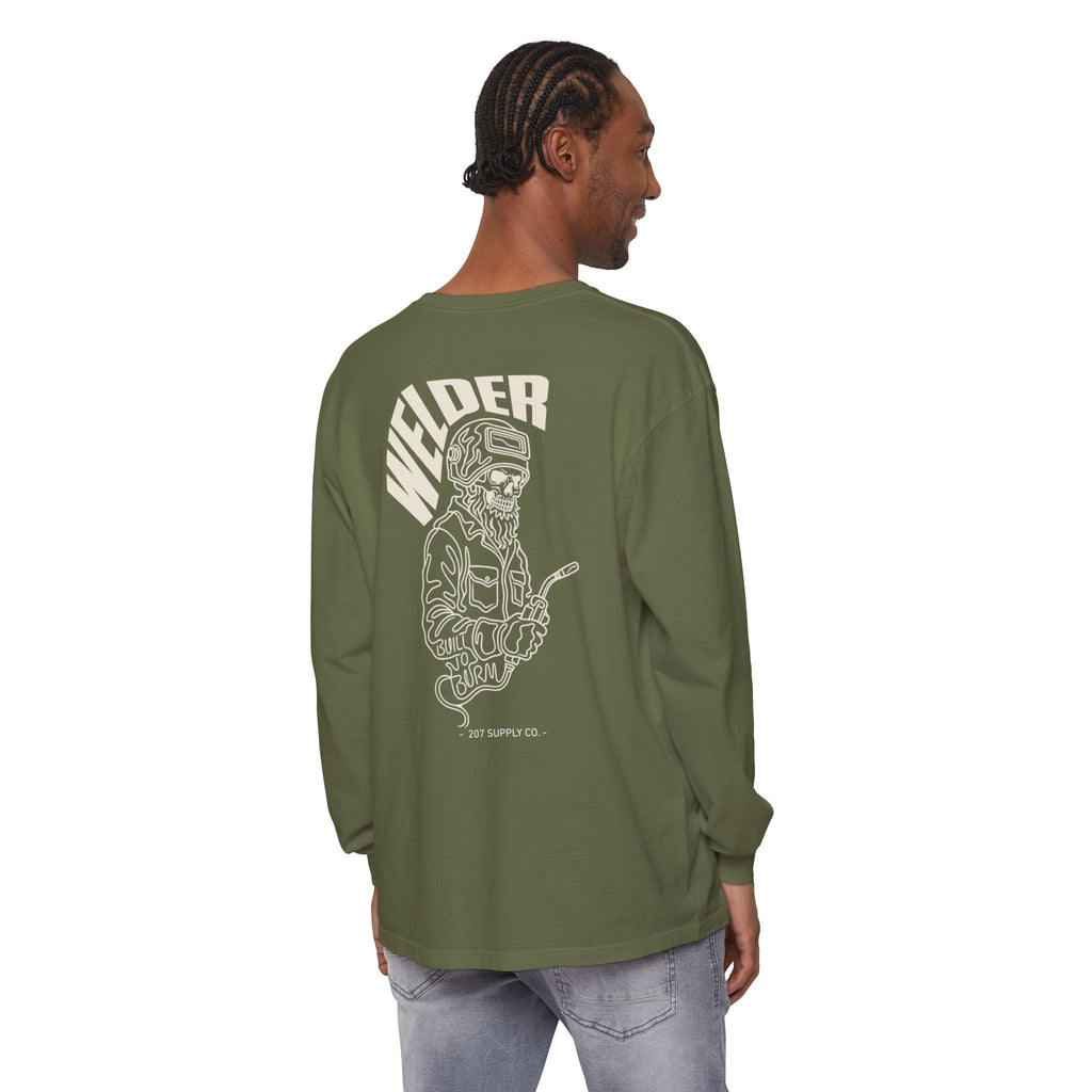 Welder Skull Long Sleeve Tee - Dark