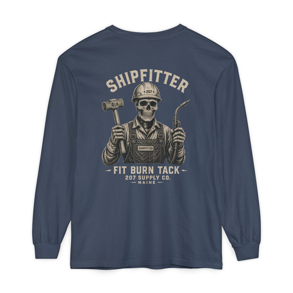 Premium Shipfitter Long Sleeve — Premium Shipfitter Skull