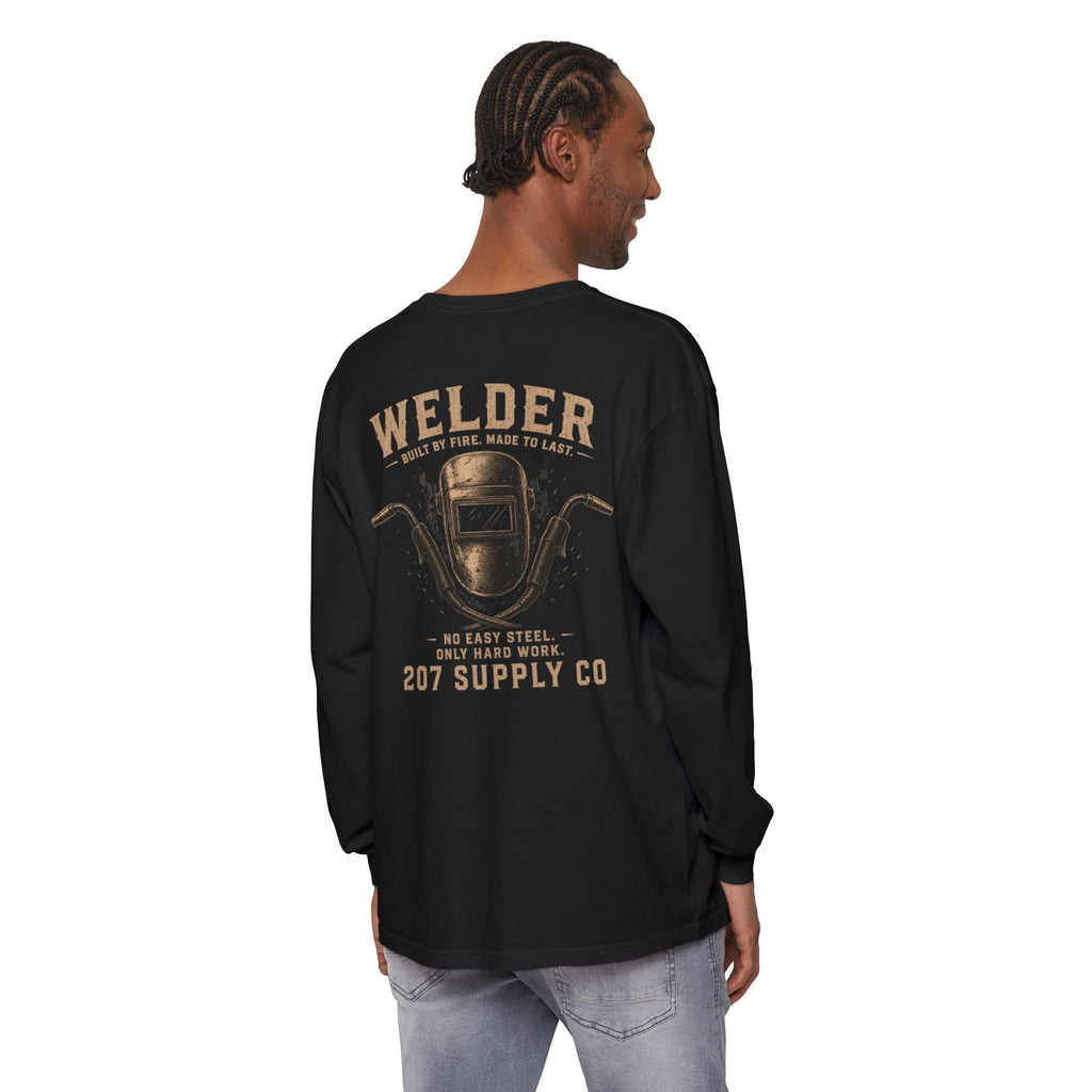 Premium Welder Long Sleeve T‑Shirt — "Welder 207 Supply Co" Vintage Workwear