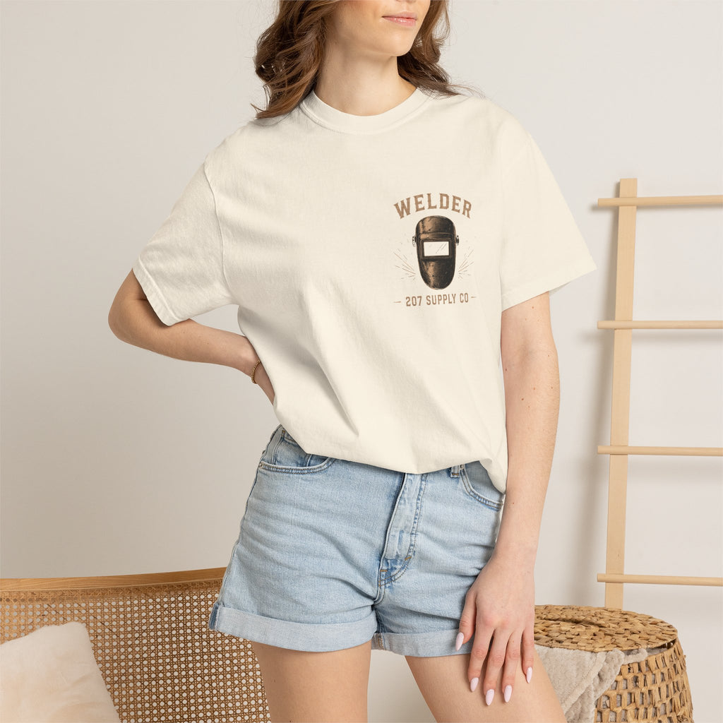 Premium Welder Graphic T-Shirt — 207 Supply Co. Vintage Welding Helmet Tee