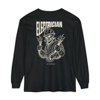 Electrician Skull Long Sleeve Tee - Dark