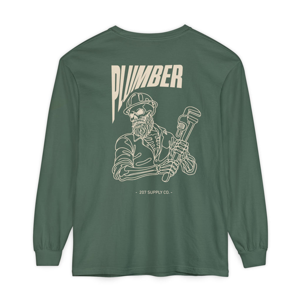 Plumber Skull Long Sleeve Tee - Dark