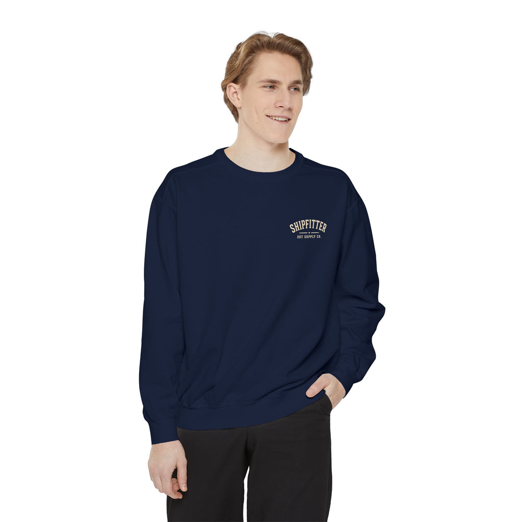 Premium Shipfitter Crewneck — Heavyweight Garment-Dyed