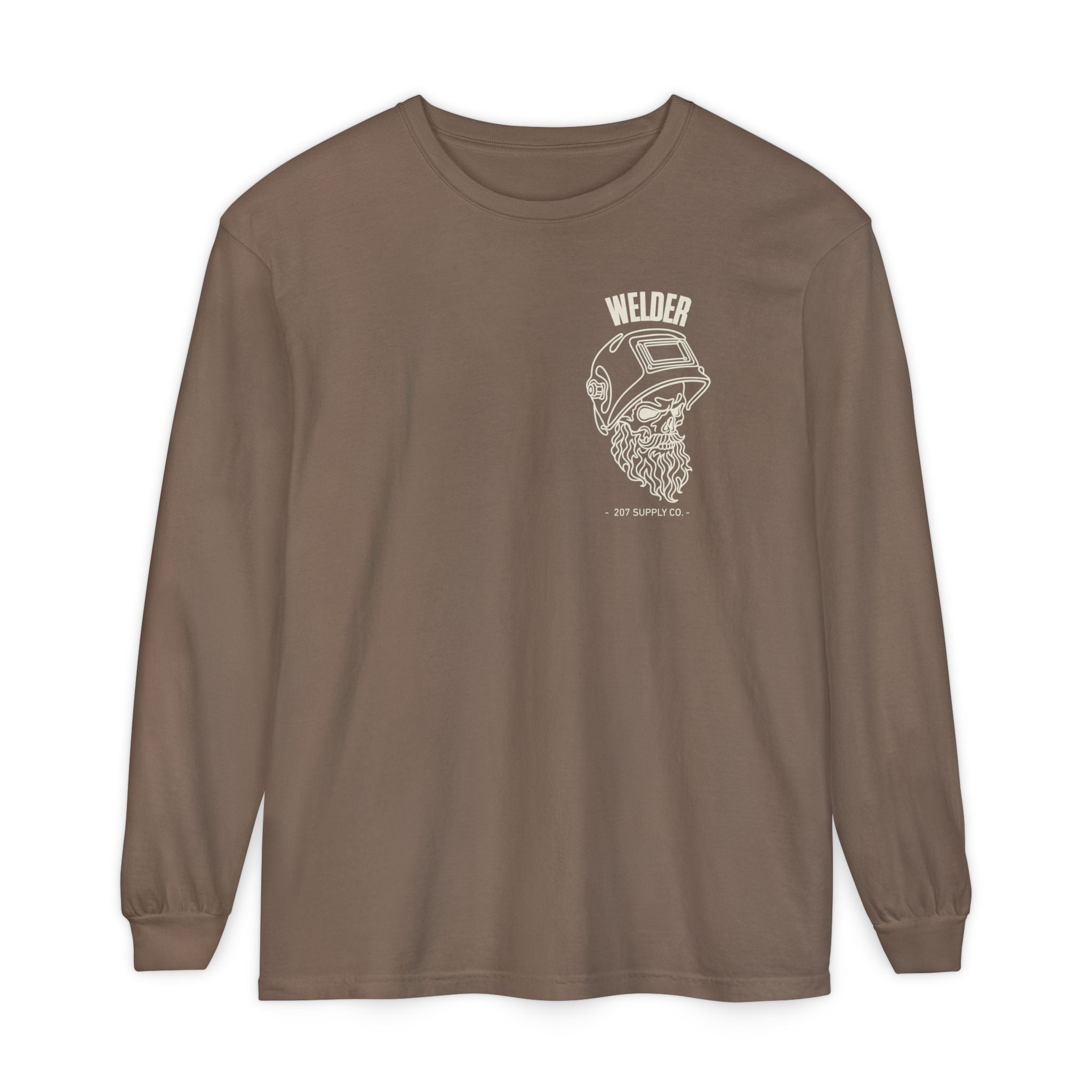 Welder Skull Long Sleeve Tee - Dark — Espresso