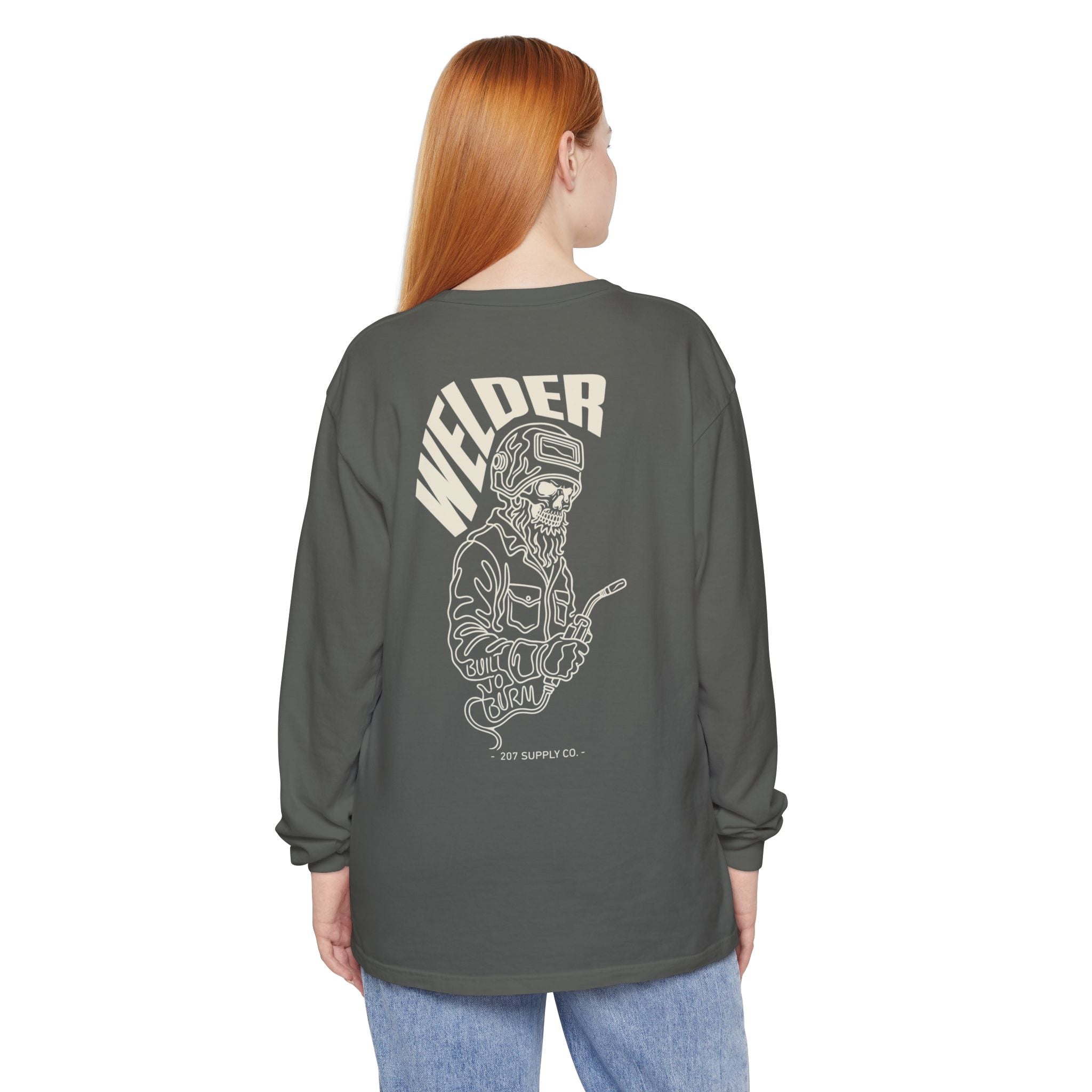 Welder Skull Long Sleeve Tee - Dark