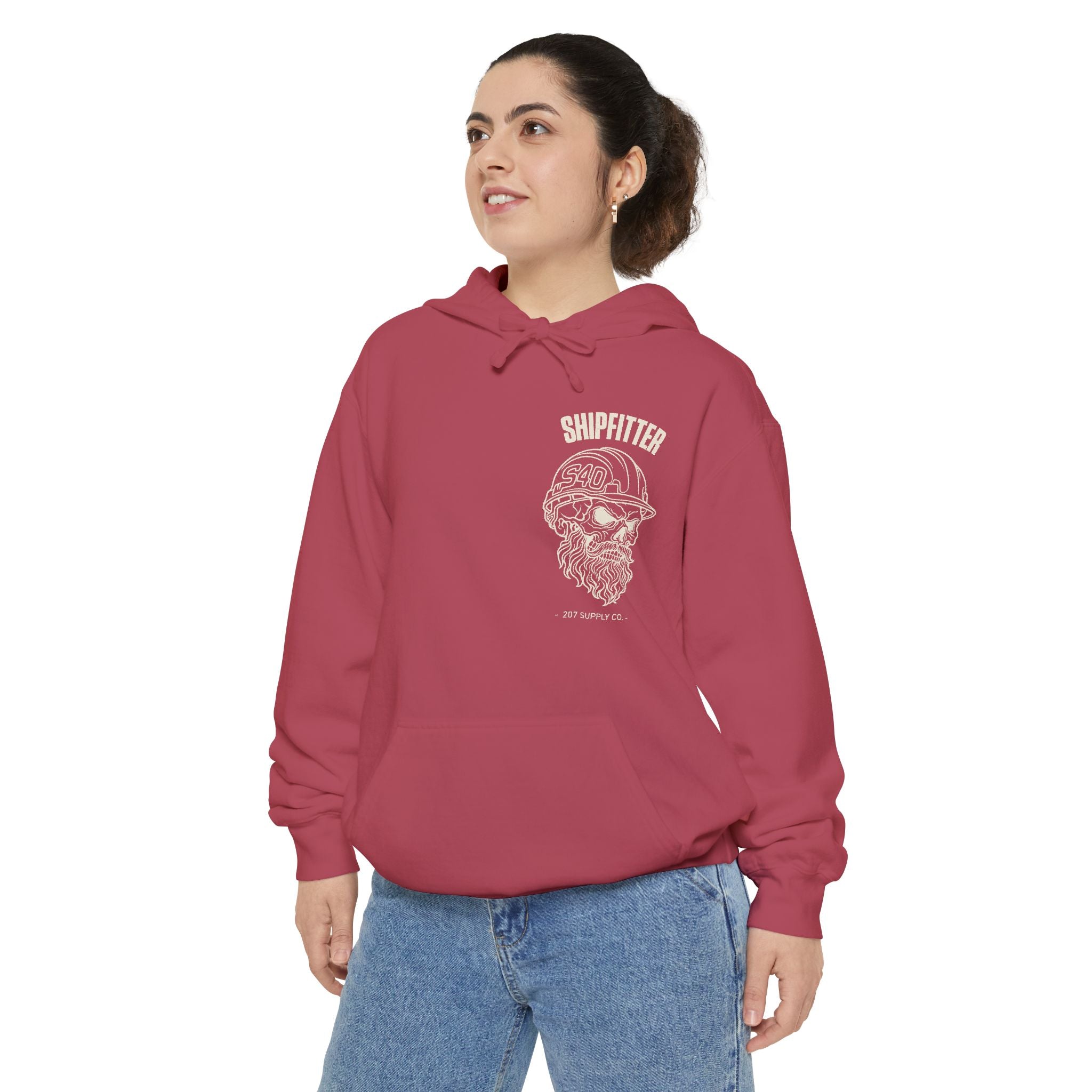 Shipfitter Bearded Skull Hoodie - Dark