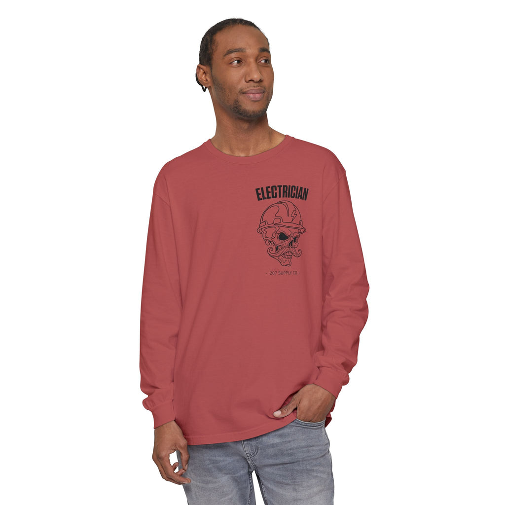 Electrician Skull Long Sleeve Tee