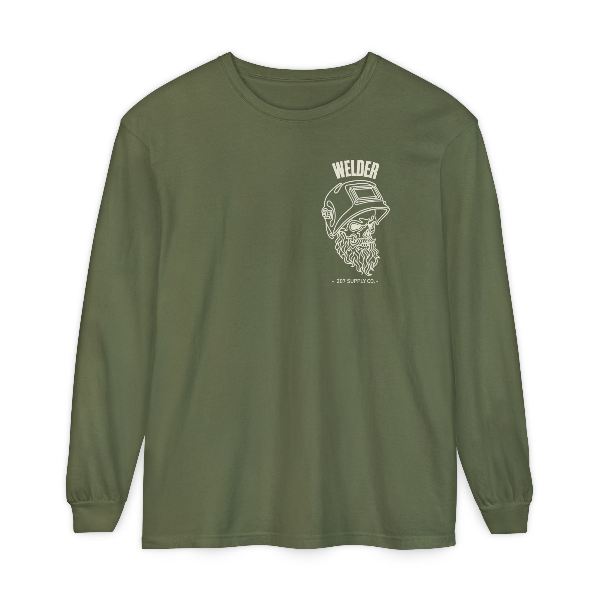 Welder Skull Long Sleeve Tee - Dark — Hemp