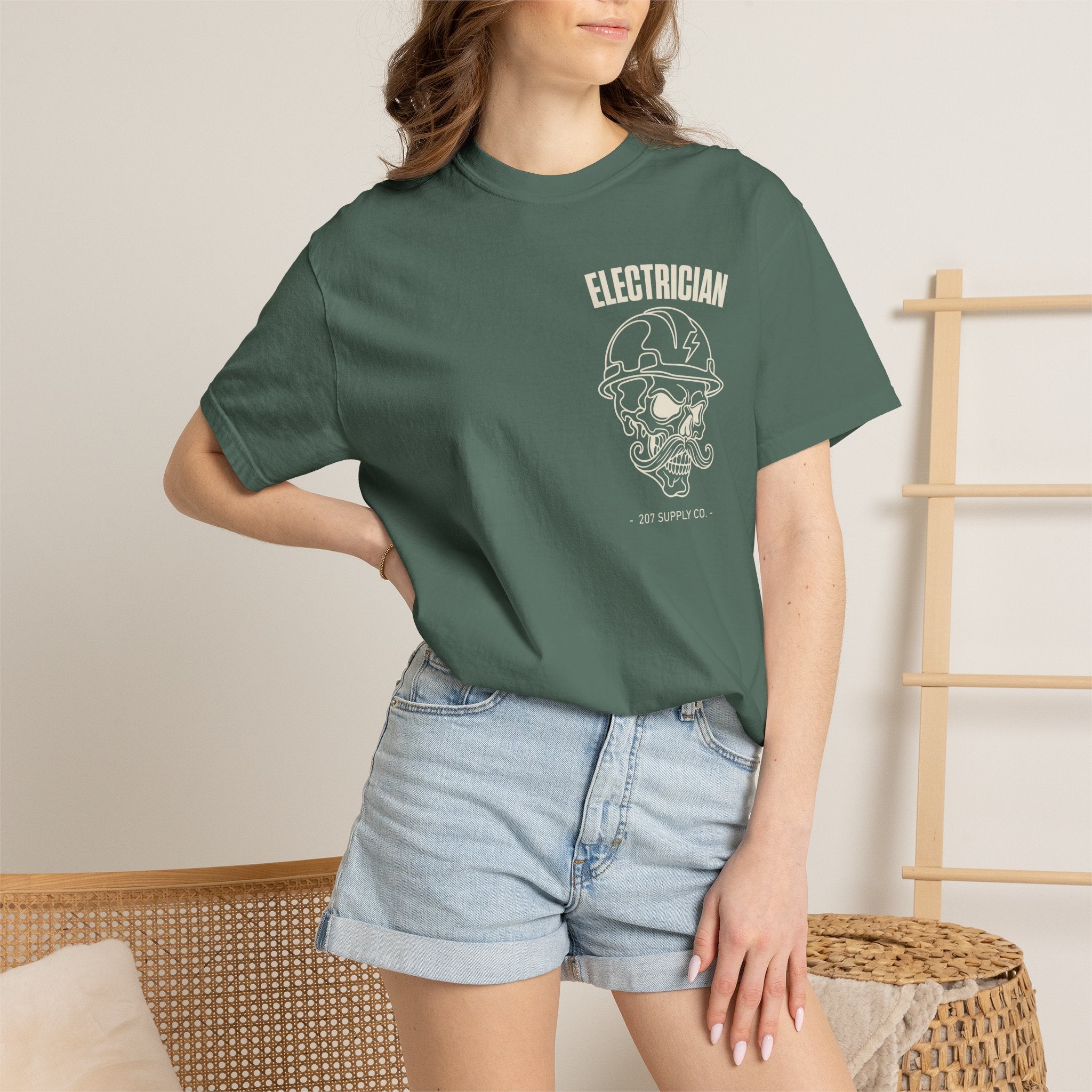 Electrician Skull Tee - Dark