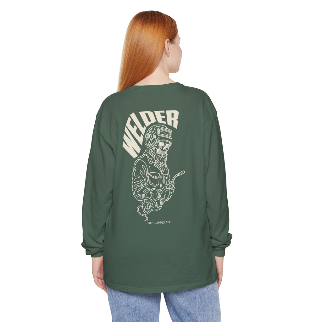 Welder Skull Long Sleeve Tee - Dark