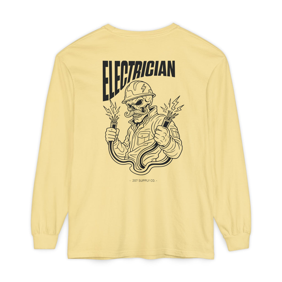 Electrician Skull Long Sleeve Tee
