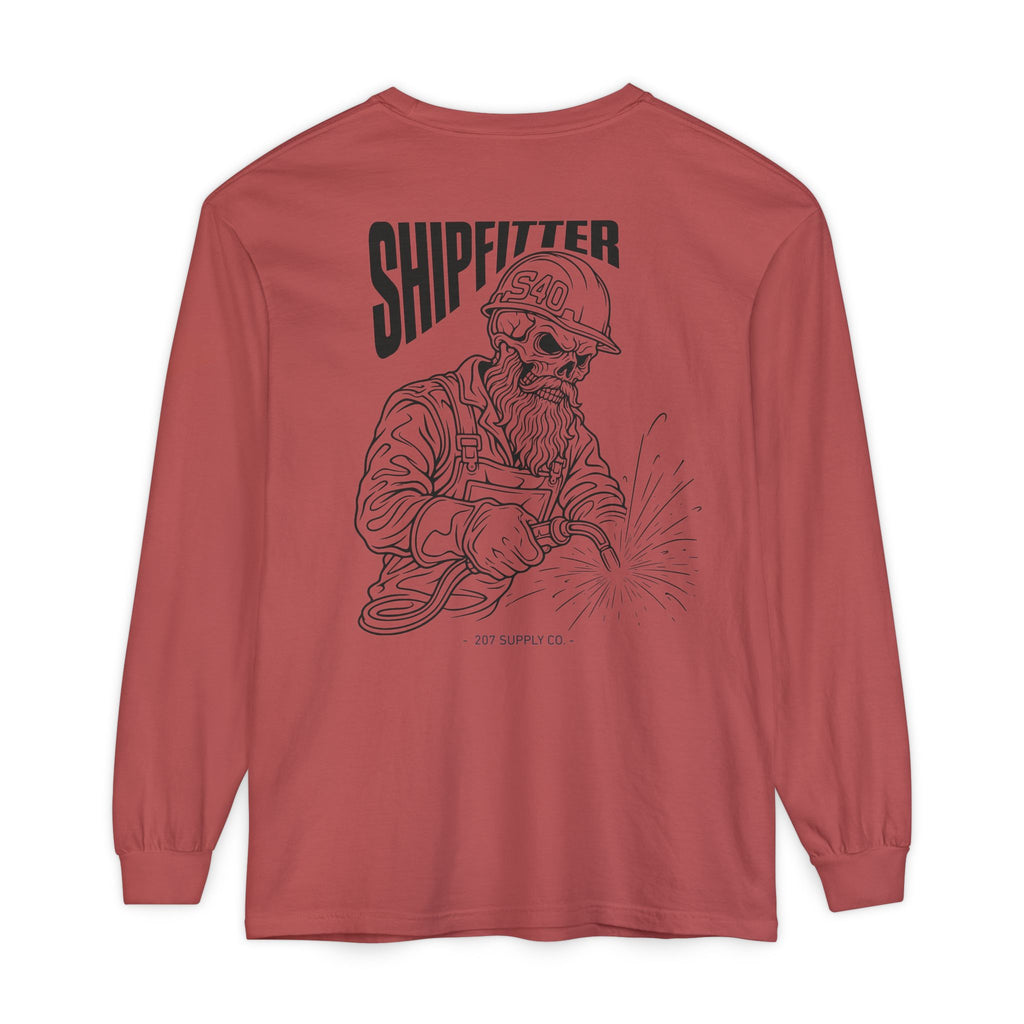 Shipfitter Bearded Skull Long Sleeve