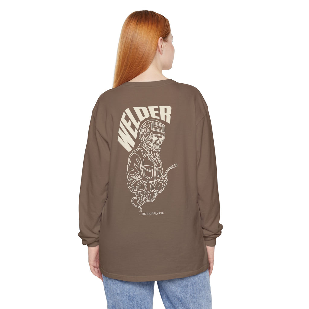 Welder Skull Long Sleeve Tee - Dark