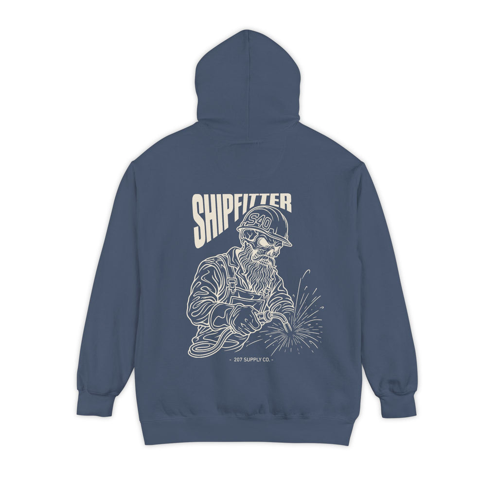 Shipfitter Bearded Skull Hoodie - Dark