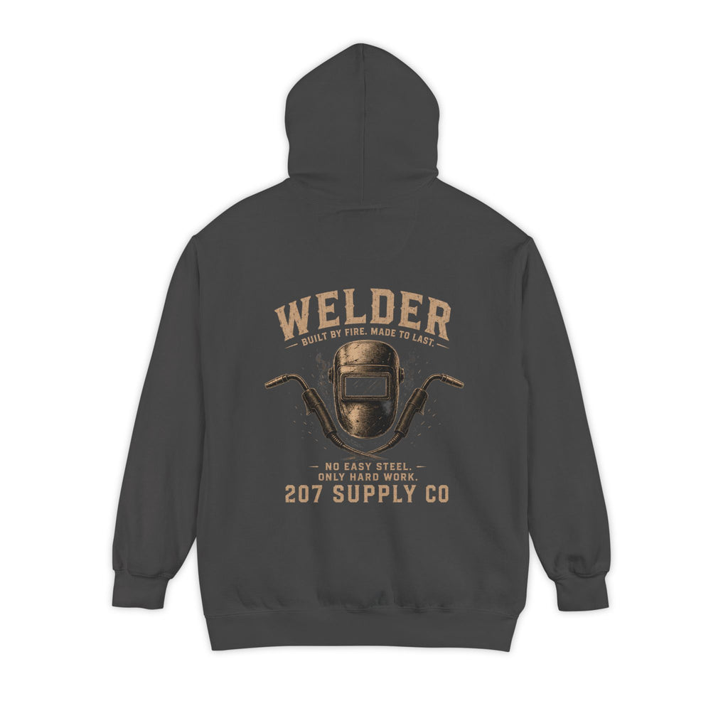 Premium Welder Hoodie - Vintage Welding Helmet Graphic