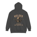 Premium Welder Hoodie - Vintage Welding Helmet Graphic