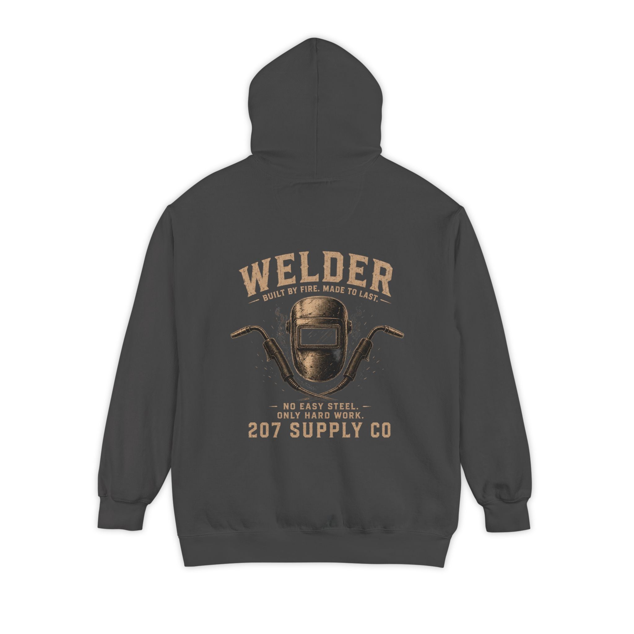 Premium Welder Hoodie - Vintage Welding Helmet Graphic