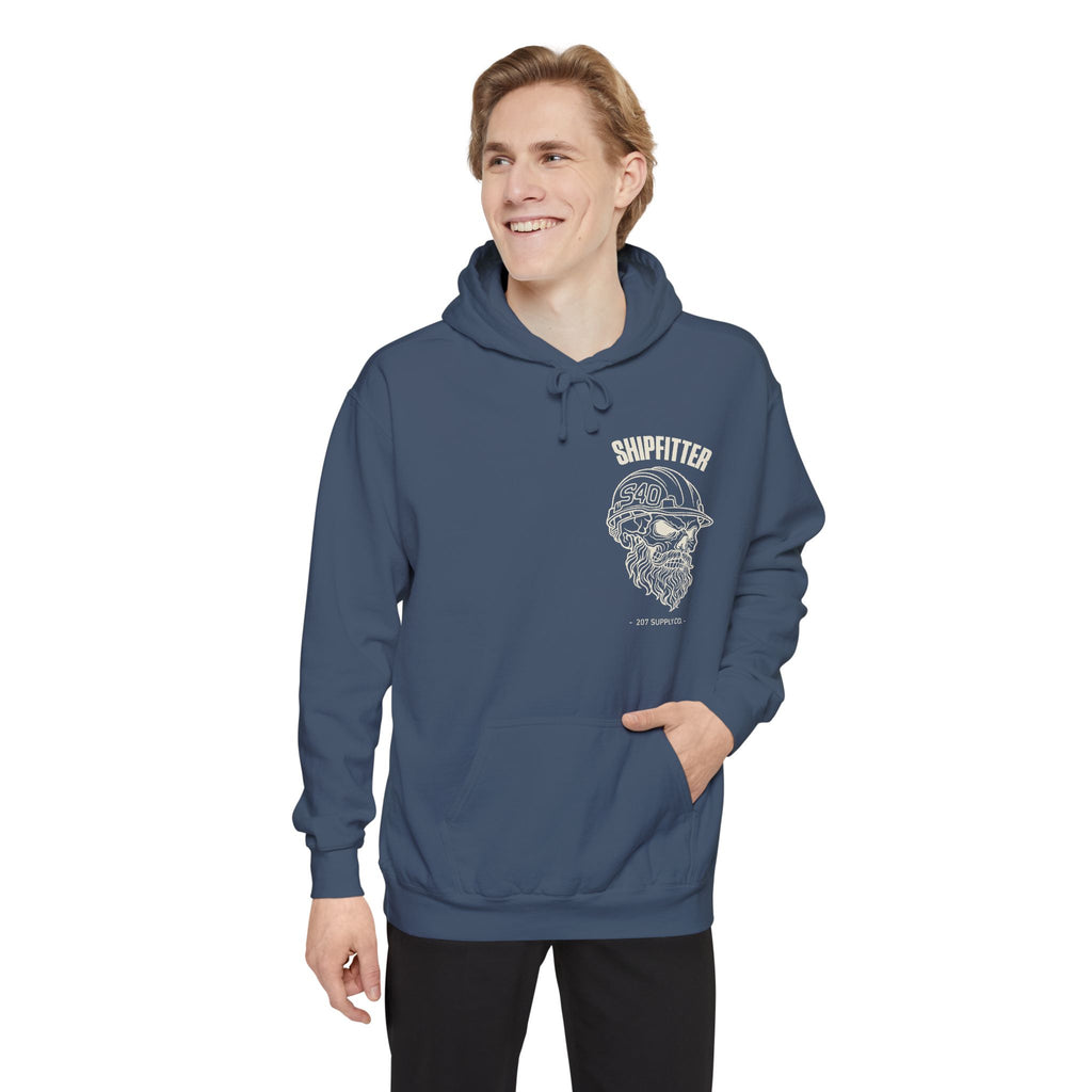 Shipfitter Bearded Skull Hoodie - Dark