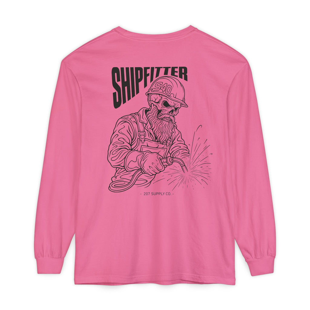 Shipfitter Bearded Skull Long Sleeve