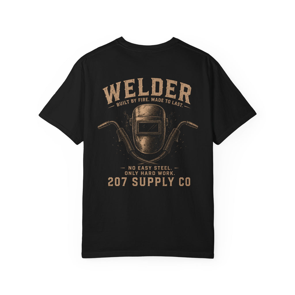 Premium Welder Graphic T-Shirt — 207 Supply Co. Vintage Welding Helmet Tee